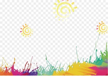 Watercolor Landscape Watercolor: Flowers Watercolor painting - Watercolor grass and sun 
