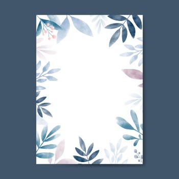 Watercolor leaves with copy space design Free Vector