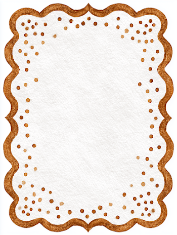 Watercolor Linocut Geometric Frame