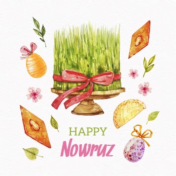 Watercolor nowruz illustration event Free Vector