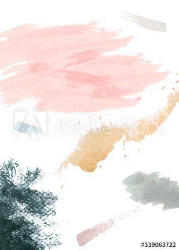 Watercolor on a paper background