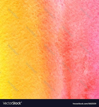 Watercolor orange and pink gradient background vector image