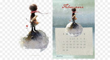 Watercolor painted boy calendar 