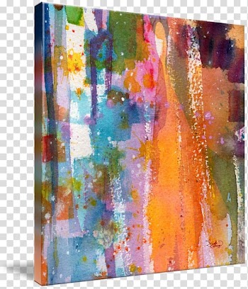 Watercolor painting Acrylic paint Gallery wrap Modern art, painting transparent background PNG clipart