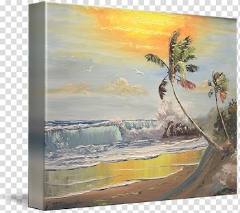 Watercolor painting Art Acrylic paint, sunny beaches transparent background PNG clipart