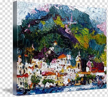 Watercolor painting Art Amalfi, oil painting transparent background PNG clipart