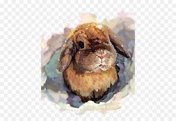 Watercolor painting Art Drawing - Hand-painted watercolor rabbit 