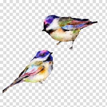 Watercolor painting Art Drawing, Sparrow color drawing material transparent background PNG clipart