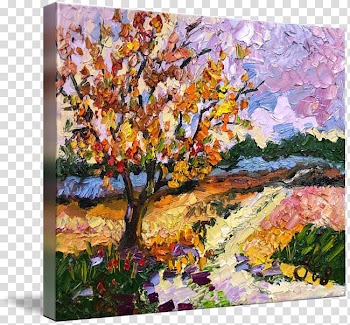 Watercolor painting Art Gallery wrap Acrylic paint, love tree transparent background PNG clipart
