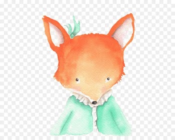 Watercolor painting Art Illustration - Little Fox 