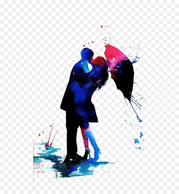 Watercolor painting Art Illustration - Lovers 