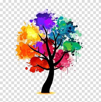 Watercolor painting Art Tree, painting transparent background PNG clipart