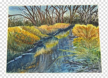Watercolor painting Artist Landscape Ecoregion, painting transparent background PNG clipart
