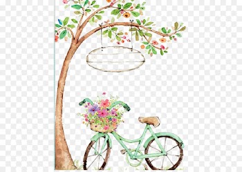 Watercolor painting Bicycle Drawing - Drawing Bicycle 