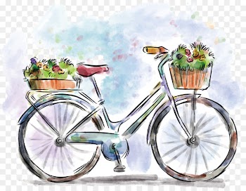 Watercolor painting Bicycle Drawing Illustration - bicycle 