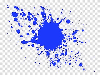 Watercolor painting , blue paint splatter transparent background PNG clipart