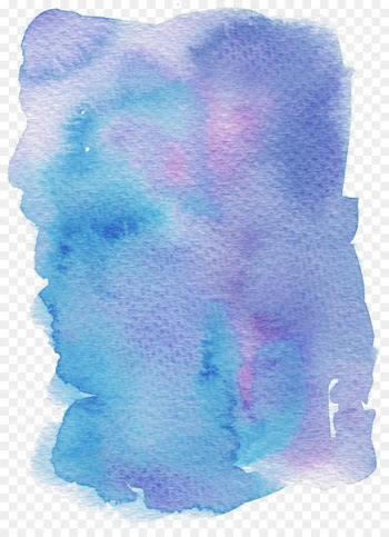 Watercolor painting - Blue watercolor effect 