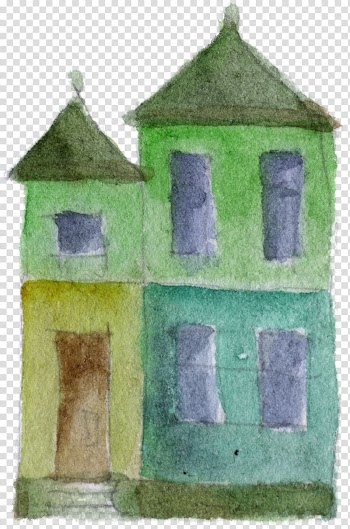 Watercolor painting , castle transparent background PNG clipart
