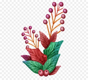 Watercolor painting Christmas Day Image Graphics Design - floral christmas 