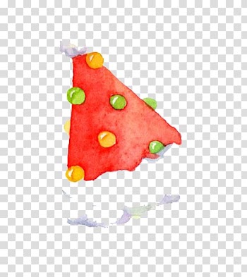 Watercolor painting Christmas Hat, Watercolor Christmas hat transparent background PNG clipart