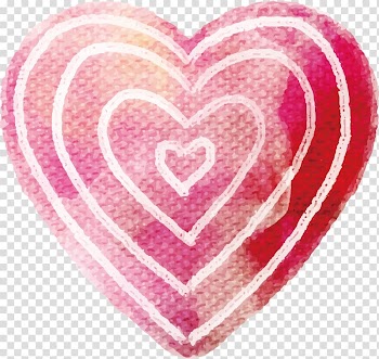 Watercolor painting, Circle heart transparent background PNG clipart