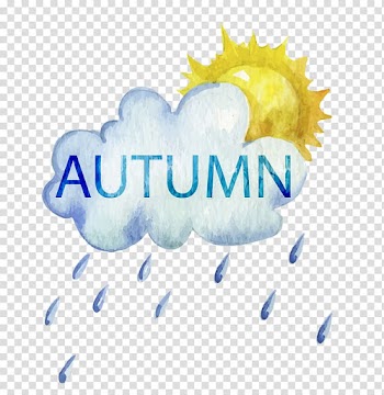 Watercolor painting Cloud Rain, Sun rain transparent background PNG clipart