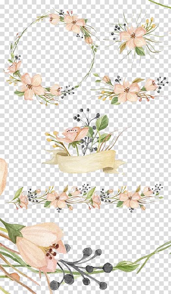 Watercolor painting Creative Market Pink flowers, Hand-painted flowers, pink flowers transparent background PNG clipart