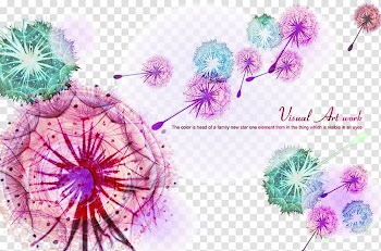 Watercolor painting Dandelion Sticker Illustration, Hand-painted Dandelion card background material transparent background PNG clipart