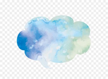 Watercolor painting Dialog box Text box - Vector hand-painted blue watercolor cloud dialog box 