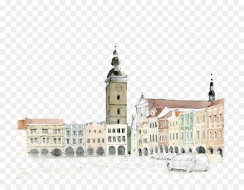 Watercolor painting Drawing Architecture - building 