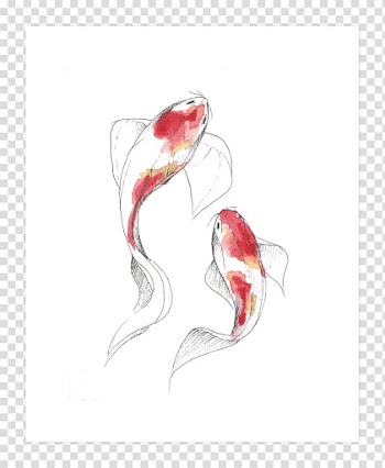 Watercolor painting Drawing Art Koi, painting transparent background PNG clipart