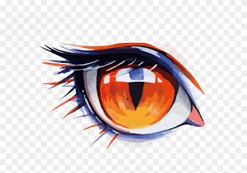 Watercolor Painting Drawing Eye - Anime Wolf Eye Drawing