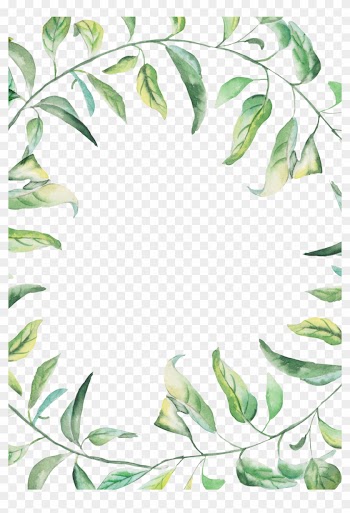 Watercolor Painting Drawing - Green Watercolor Border