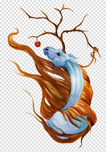 Watercolor painting Drawing Illustration, Blue Dragon transparent background PNG clipart