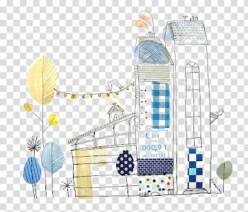 Watercolor painting Drawing Illustration, Drawing graffiti building transparent background PNG clipart