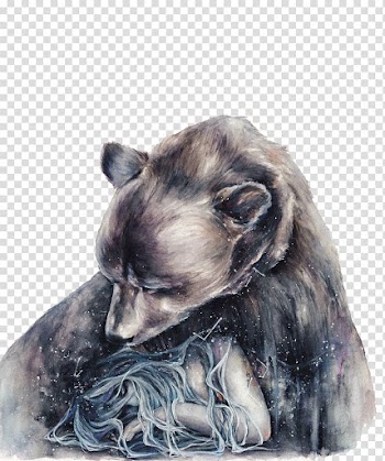Watercolor painting Drawing Illustrator Art Illustration, Bear and the Maiden watercolor illustration transparent background PNG clipart