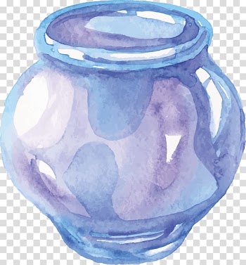 Watercolor painting Drawing Jar, Drawing jar transparent background PNG clipart