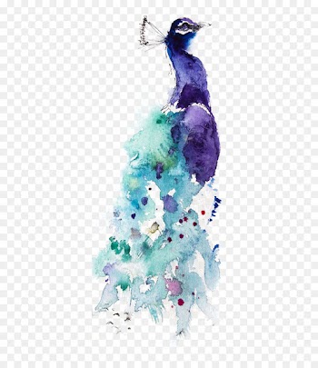 Watercolor painting Drawing Peafowl Art - peacock 