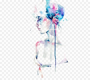 Watercolor painting Drawing Portrait Art - Girls Avatar 