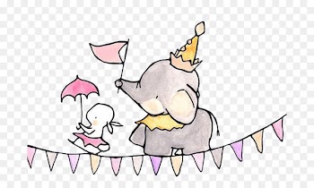 Watercolor painting Drawing Printmaking Illustration - Acrobatic elephant 