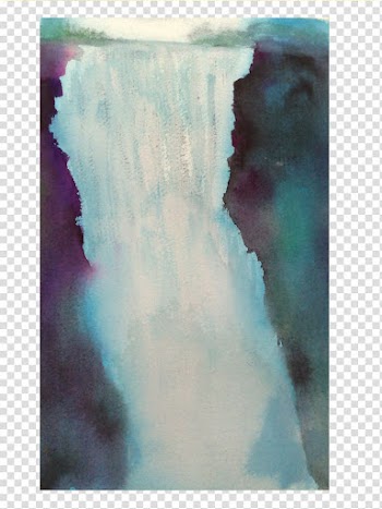 Watercolor painting Drawing Sketch, waterfall transparent background PNG clipart