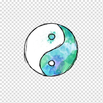 Watercolor painting Drawing Yin and yang , painting transparent background PNG clipart