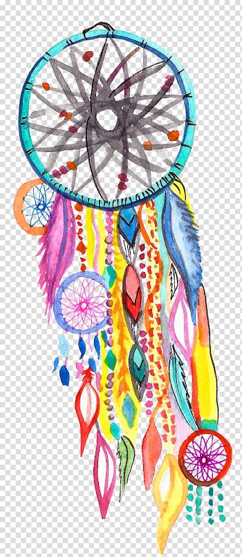 Watercolor painting Dreamcatcher , painting transparent background PNG clipart