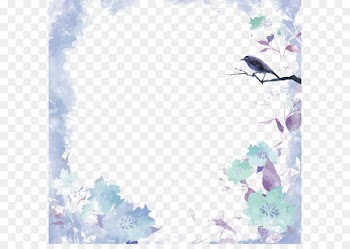 Watercolor painting Euclidean vector - Vector watercolor border 