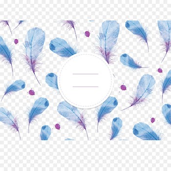 Watercolor painting Feather Drawing - Watercolor feather seamless background 