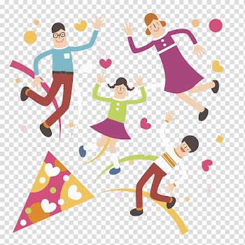 Watercolor painting , Floating family transparent background PNG clipart