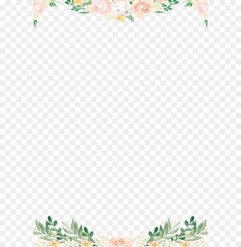 Watercolor painting - Flower borders 