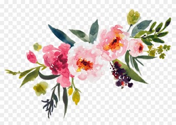 Watercolor Painting Flower Bouquet Clip Art - Watercolor Flowers Transparent Background
