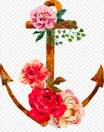 Watercolor painting Flower Euclidean vector - Flowers anchor 