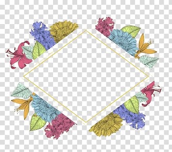 Watercolor painting Flower frame, Watercolor flowers transparent background PNG clipart